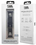 Pasek Karl Lagerfeld Silicone Karl & Choupette Heads KLAWMSLCKK do Apple Watch Series 1/2/3/4/5/6/7/SE 38-41 mm Czarny (3666339031541) - obraz 2