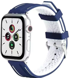 Ремінець Beline Solid Silicone для Apple Watch Series 1/2/3/4/5/6/7/8/SE/SE2/Ultra 42-49 мм Navy-white (5904422914325) - зображення 1