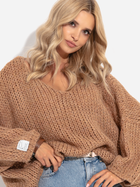 Пуловер жіночий Fobya F1256 34/36 Карамель (5903707125845) - зображення 1