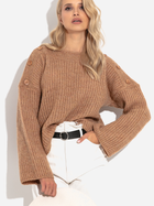 Sweter damski luźny Fobya F1265 38/40 Caramel (5903707126859) - obraz 1