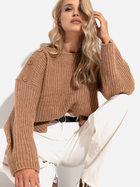 Sweter damski luźny Fobya F1265 38/40 Caramel (5903707126859) - obraz 3