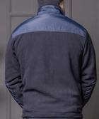 Флисовая кофта ДСНС с усиленными водонепроницаемыми вставками / Плотная флиска мужская темно-синяя 56 - изображение 4