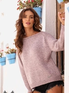 Sweter damski ciepły Kamea K.21.601.09 One Size Różowy (5903246742152) - obraz 1