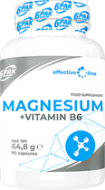 Suplement diety 6PAK Nutrition Effective line Magnesium + Vitamin B6 90 kapsułek (5902811812597) - obraz 1