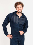 Bluza męska rozpinana streetwear z kapturem Yoclub UBD-0007F-1900 XL Ciemnoniebieska (5903999441708) - obraz 1