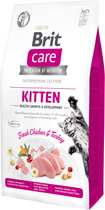 Sucha karma dla kociąt Brit Care Cat GF Kitten Growth and Developmen z kurczakiem i indykiem 7 kg (8595602540662) - obraz 1