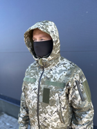 Водонепроницаемая Куртка мужская тактическая Soft shell демисезонная (на молнии с капюшоном) Пиксель S - изображение 8