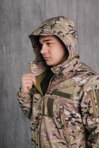 Куртка Soft shell мультикам мужская Водонепроницаемая тактическая (на молнии с капюшоном) Мультикам S - изображение 5