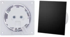 Комплект Вытяжной вентилятор AirRoxy dRim 125 S BB + Панель AIRROXY 01-174 Black Mat Glass черная матовая стеклянная