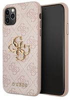 Панель Guess 4G Big Metal Logo для Apple iPhone 11 Рожевий (3666339006662)