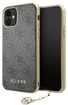 Etui Guess 4G Charms Collection do Apple iPhone 11 Grey (3666339016333) - obraz 1