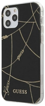 Панель Guess Gold Chain Collection для Apple iPhone 12 Pro Max Чорна (3700740481325)