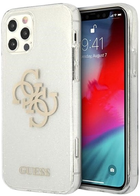 Etui Guess Glitter 4G Big Logo do Apple iPhone 12 Pro Max Transparent (3666339004941) - obraz 1
