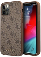 Панель Guess 4G Metal Gold Logo для Apple iPhone 12/12 Pro Коричневий (3700740493748)