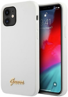 Панель Guess Metal Logo Script для Apple iPhone 12 mini Білий (3700740494547)