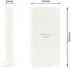 Antena Qoltec 4G LTE DUAL z podwójnym złączem SMA Biały (5901878570136) - obraz 3
