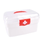 Аптечка органайзер з відсіками 26х17см Білий контейнер для зберігання ліків, кейс під аптечку (VS7006398) - зображення 7