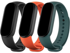 Pasek Xiaomi 29764 do Mi Smart Band 5/6 Czarny/Zielony/Pomarańczowy 3 szt (6934177724053)