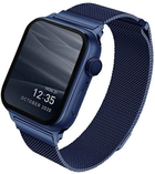 Pasek Uniq Dante Stainless Steel do Apple Watch Series 1/2/3/4/5/6/7/8/SE/SE2 38-41 mm Niebieski (8886463675755) - obraz 1