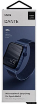 Pasek Uniq Dante Stainless Steel do Apple Watch Series 1/2/3/4/5/6/7/8/SE/SE2 42-45 mm Niebieski (8886463679197) - obraz 3