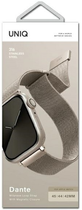 Pasek Uniq Dante Stainless Steel do Apple Watch Series 1/2/3/4/5/6/7/8/SE/SE2 42-45 mm Starlight (8886463679531) - obraz 3