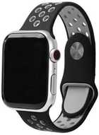Ремінець Beline Sport Silicone для Apple Watch Series 1/2/3/4/5/6/7/8/SE/SE2/Ultra 42-49 мм Black-Gray (5905359817222) - зображення 1