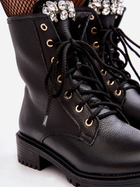 Жіночі зимові черевики високі Zazoo 1757 38 Чорні (5905677982190) - зображення 8