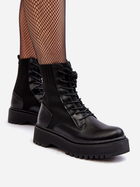 Жіночі черевики високі Dedinva 39 Чорні (5905677979879) - зображення 7