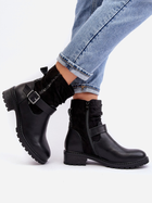 Жіночі зимові черевики низькі Cillolis 39 Чорні (5905677979756) - зображення 4