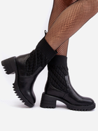 Жіночі черевики високі Briogen 39 Чорні (5905677980837) - зображення 5
