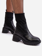 Жіночі черевики високі Briogen 40 Чорні (5905677980844) - зображення 6