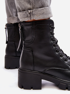 Жіночі зимові черевики високі Vinceza Evrarda 40 Чорні (5905677956870) - зображення 10