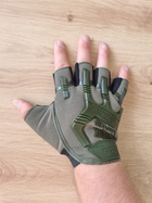 Тактические перчатки без пальцев Mechanix Mpact , Олива, - изображение 1
