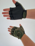 Тактические перчатки без пальцев Mechanix Mpact , Олива, - изображение 4