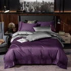 Постільна білизна MERISET ДУЕТ VIOLET FLOWER/TRUE GREY Premium Сатин однотон Двоспальний 550688-2