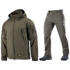 Чоловічий Комплект на флісі Куртка + Штани / Утеплена Форма SOFT SHELL олива розмір XL 50-52 - зображення 1