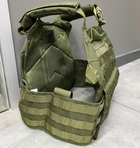 Плитоноска с Молли, эвакуационная петля и пояс разгрузочный, Defcon5 Carrier Vest, Олива, plate carrier molle - изображение 10