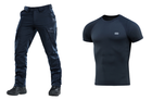 M-tac комплект футболка тренерувальна штани тактичні зі вставними наколінниками XL - зображення 1