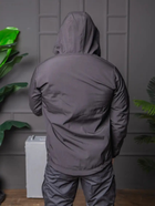 Чоловіча куртка Softshell поліція з флісовою підкладкою чорна вітро та водовідштовхуюча з липучками під шеврон 4XL - зображення 7
