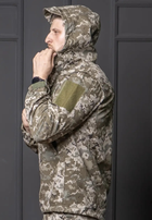 Чоловіча куртка Soft Shell піксель на Флісі вітрозахисна Демісезонна з липучками під шеврон L - зображення 2