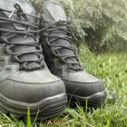 Высокие Кожаные Кроссовки черные / Демисезонная Обувь с защитой от влаги размер 41 - изображение 5