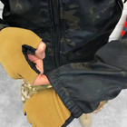Демісезонна чоловіча Куртка Softshell на флісі з Капюшоном та Липучками під шеврони чорний мультикам розмір 2XL - зображення 8