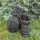Высокие Кожаные Кроссовки черные / Демисезонная Обувь с защитой от влаги размер 44 - изображение 4