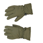 Плотные зимние перчатки SoftShell на флисе с сенсорными вставками олива размер универсальный L/XL - изображение 3