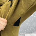 Чоловіча Флісова Кофта з капюшоном та кишенями Logos tactical / Щільна Фліска койот розмір 2XL - зображення 7