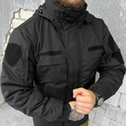 Чоловічі зимові куртки на силіконі з атласною підкладкою / Верхній одяг з матеріалу грета чорний розмір M - зображення 3