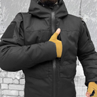 Чоловіча зимова куртка грета з підкладкою OMNI-HEAT / Верхній одяг з силіконовим утеплювачем чорний розмір XL - зображення 3