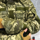 Чоловічий Бушлат на синтепоні з флісовою підкладкою / Зимова куртка Drawstring з куліскою на поясі піксель розмір M - зображення 8