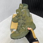 Мужские демисезонные Ботинки Vogel с Мембраной / Кожаные Берцы на стойкой подошве олива размер 44 - изображение 5