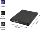 Napęd optyczny Qoltec DVD-RW USB 2.0 Czarny (5901878518589) - obraz 7